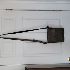 Spikes & Sparrow Gray Leather Cross-body